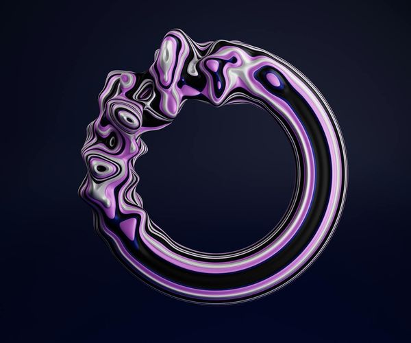 Abstract amber shapes representing vitality and focus