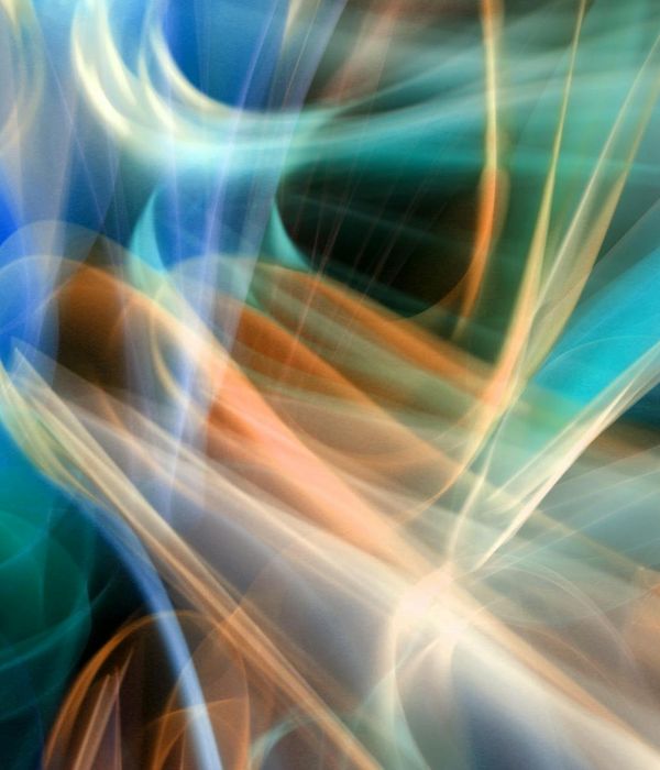 Abstract dynamic movement visualization with amber light lines